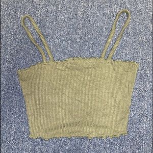 Army Green Crop Top